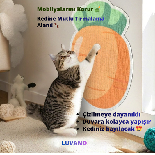 Luvano PatiHavuç — Kedi Tırmalama Havuç Minderi | Doğal Sisal